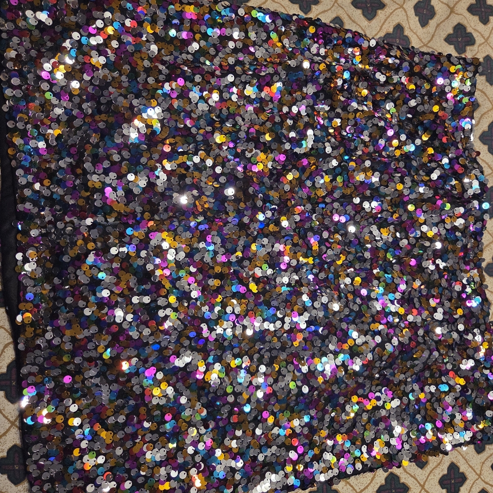 SHEIN Vibrant Sequin Mini Skirt